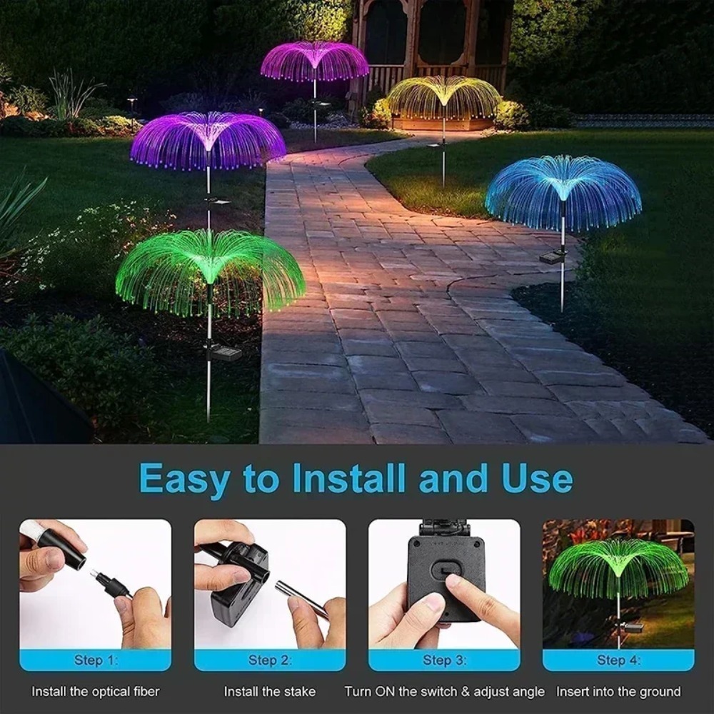 Outdoor Lighting Jellyfish - Solar Powered Jellyfish Garden Lights Color
