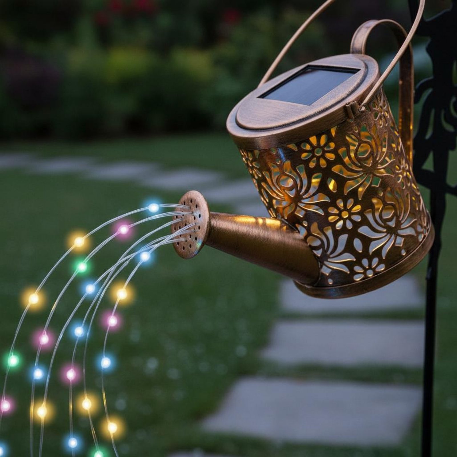 Outdoor Lighting Yard Decoration - Solar Fairy Watering Can Light Decorative