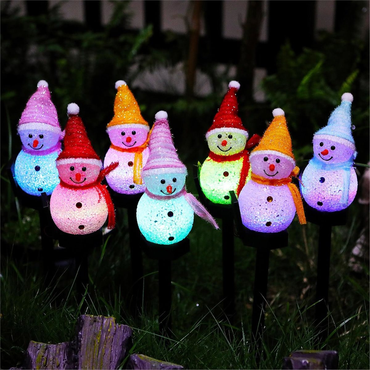 Outdoor Lighting Yard Decoration - Y17A 2025-Christmas Light Stakes Outdoor Decoration