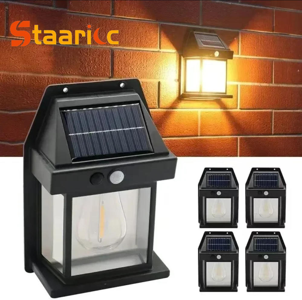 Outdoor Lighting Deck - Outdoor Solar Tungsten Wall Light with