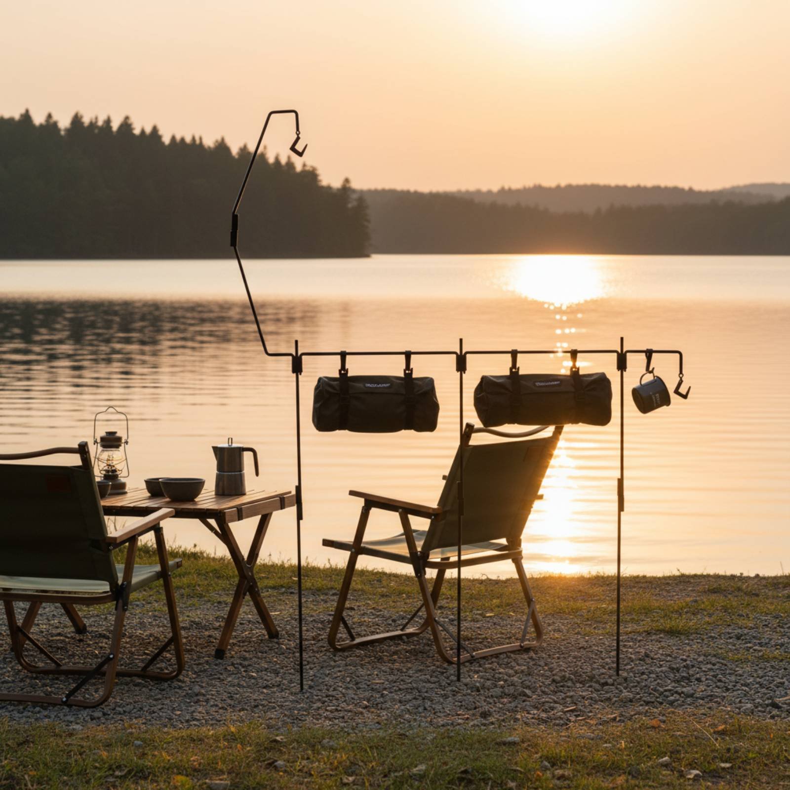 Hanging Outdoor Lighting - Camping Lantern Stand Easy to Assemble