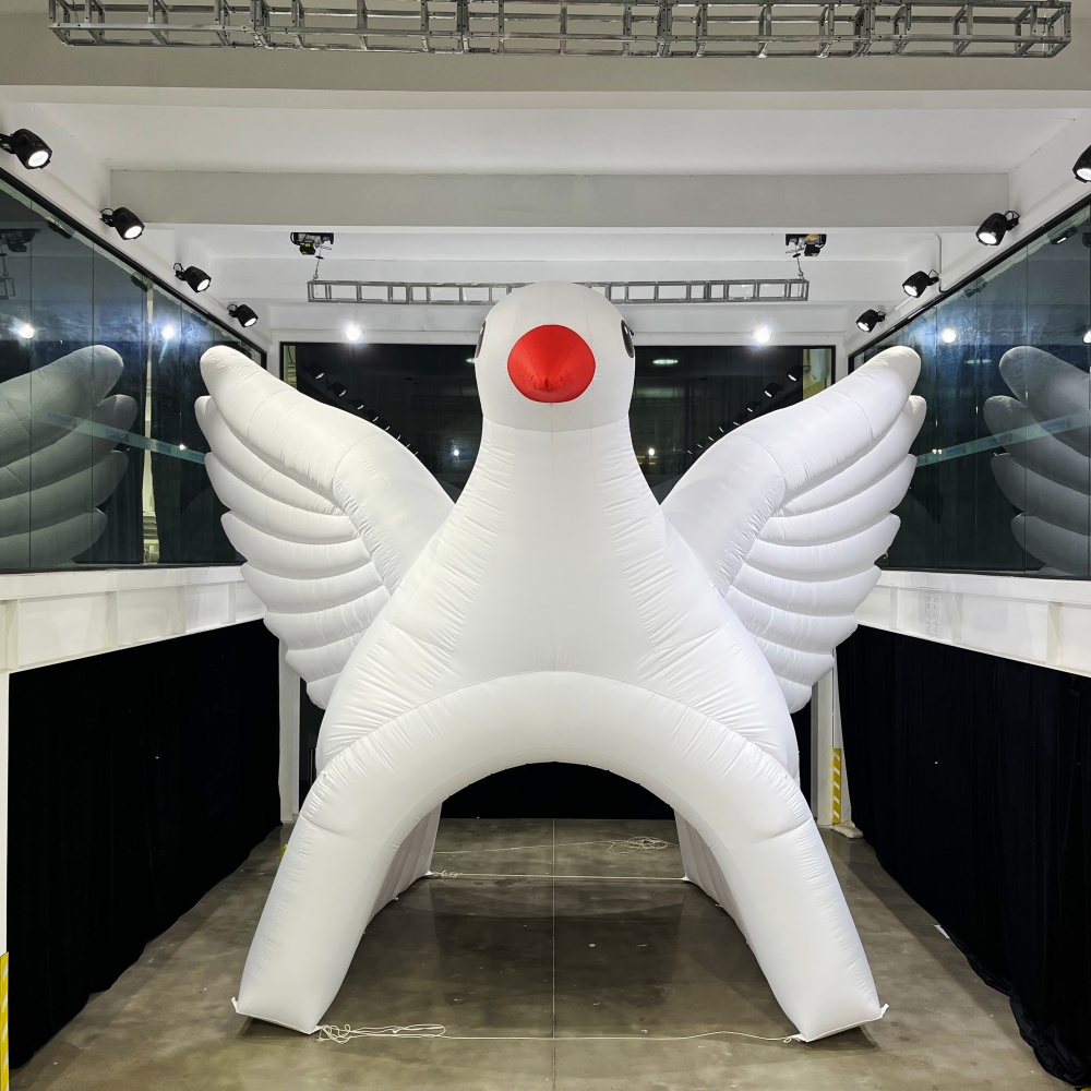 Outdoor Lighting Rental - Cheap White Outdoor Inflatable Dove Tunnel