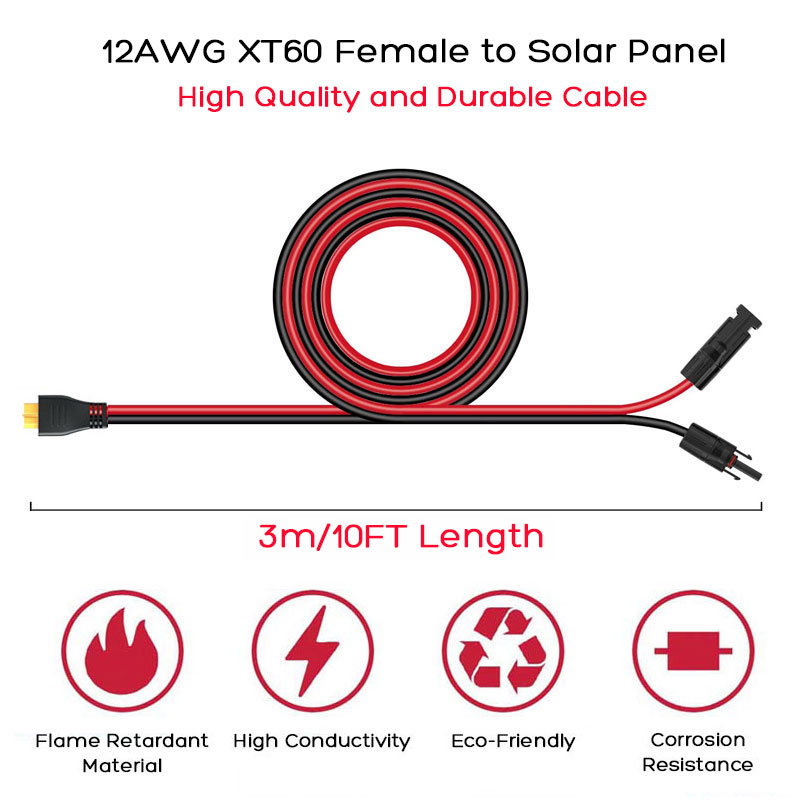 3m 1.5m 12AWG XT60 Female to S - Outdoor Lighting Extension Cable recension och pris