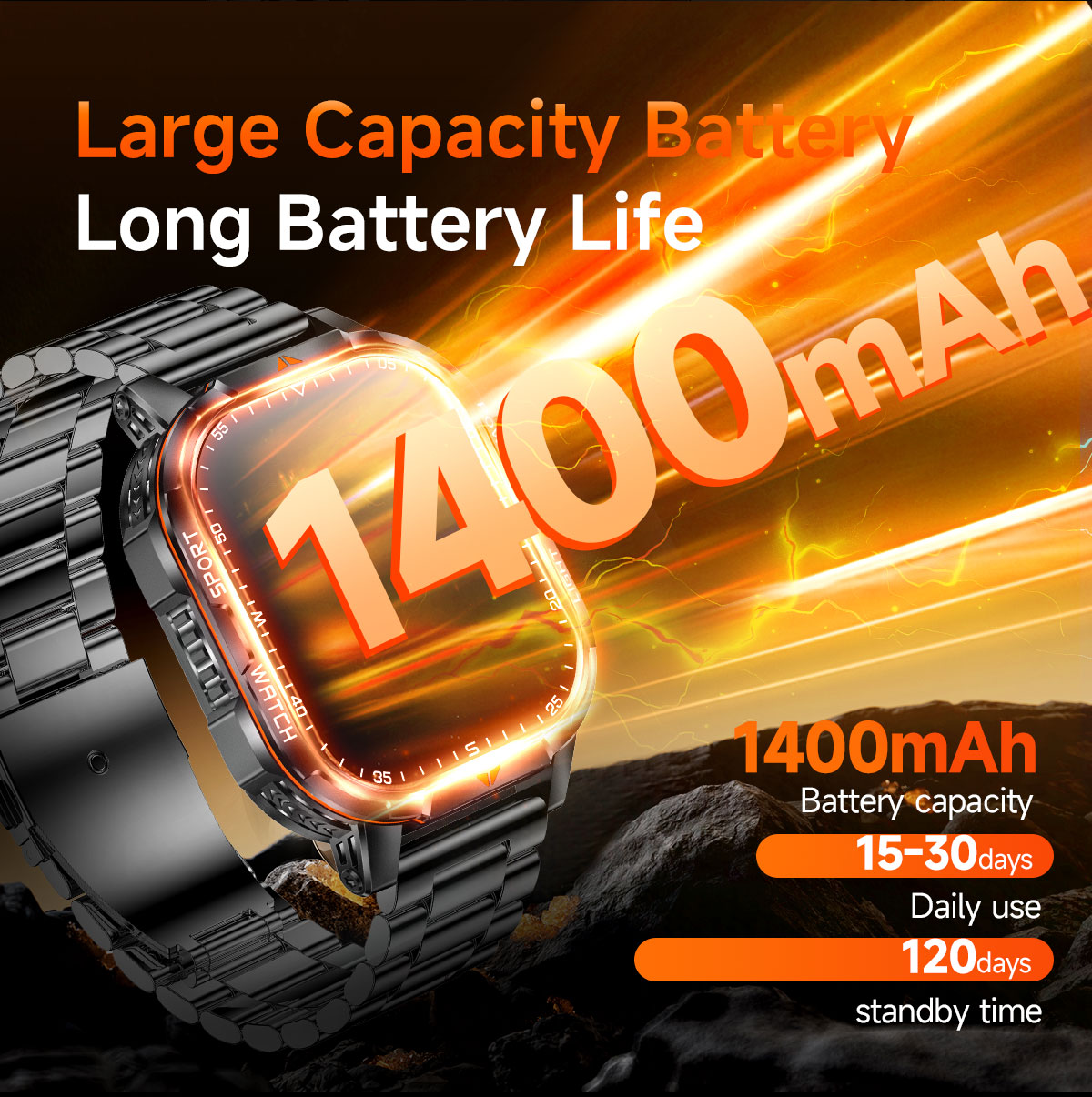 2026 New 1400mAh Super Large B - Outdoor Lighting Deck recension och pris