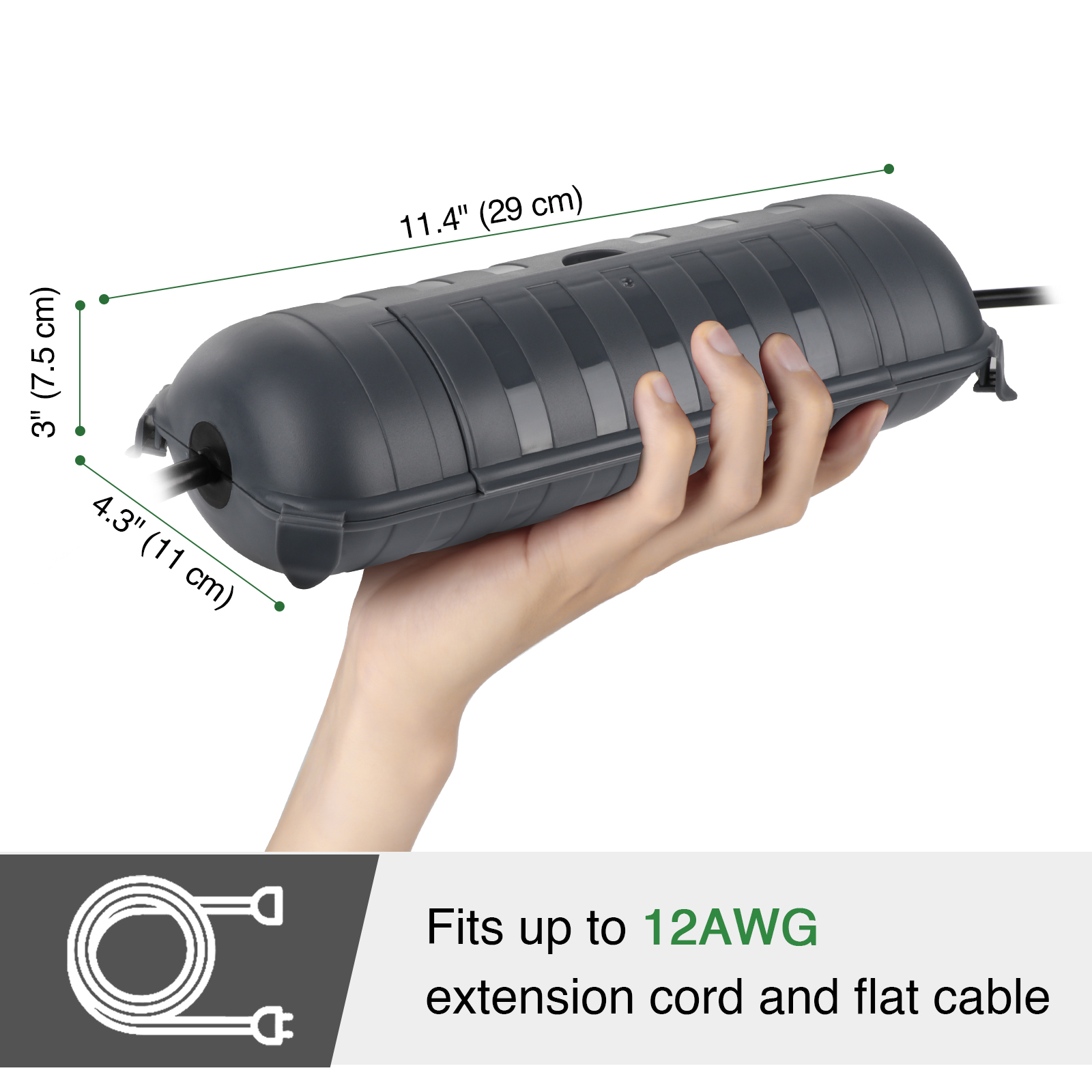 Large Weatherproof Outdoor Ele - Outdoor Lighting Extension Cable recension och pris