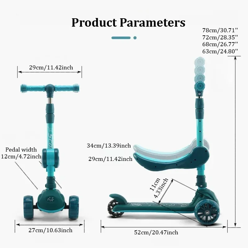 2-in-1 Kids Kick Scooter with  - Outdoor Lighting Deck recension och pris