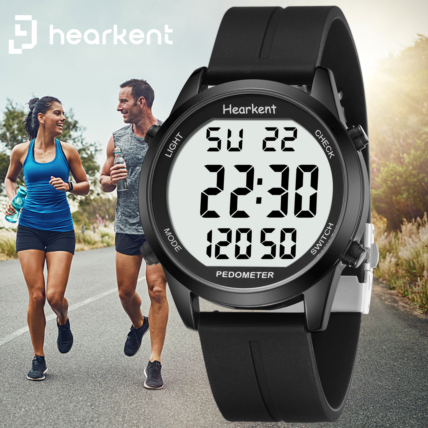 Hearkent Pedometer Watch Men/W - Outdoor Lighting Deck recension och pris