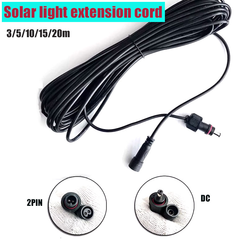 Waterproof Outdoor DC Solar Li - Outdoor Lighting Extension Cable recension och pris