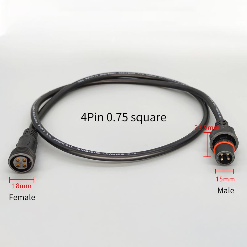 Male Famale Plug Cable 4Pin Wa - Outdoor Lighting Extension Cable recension och pris