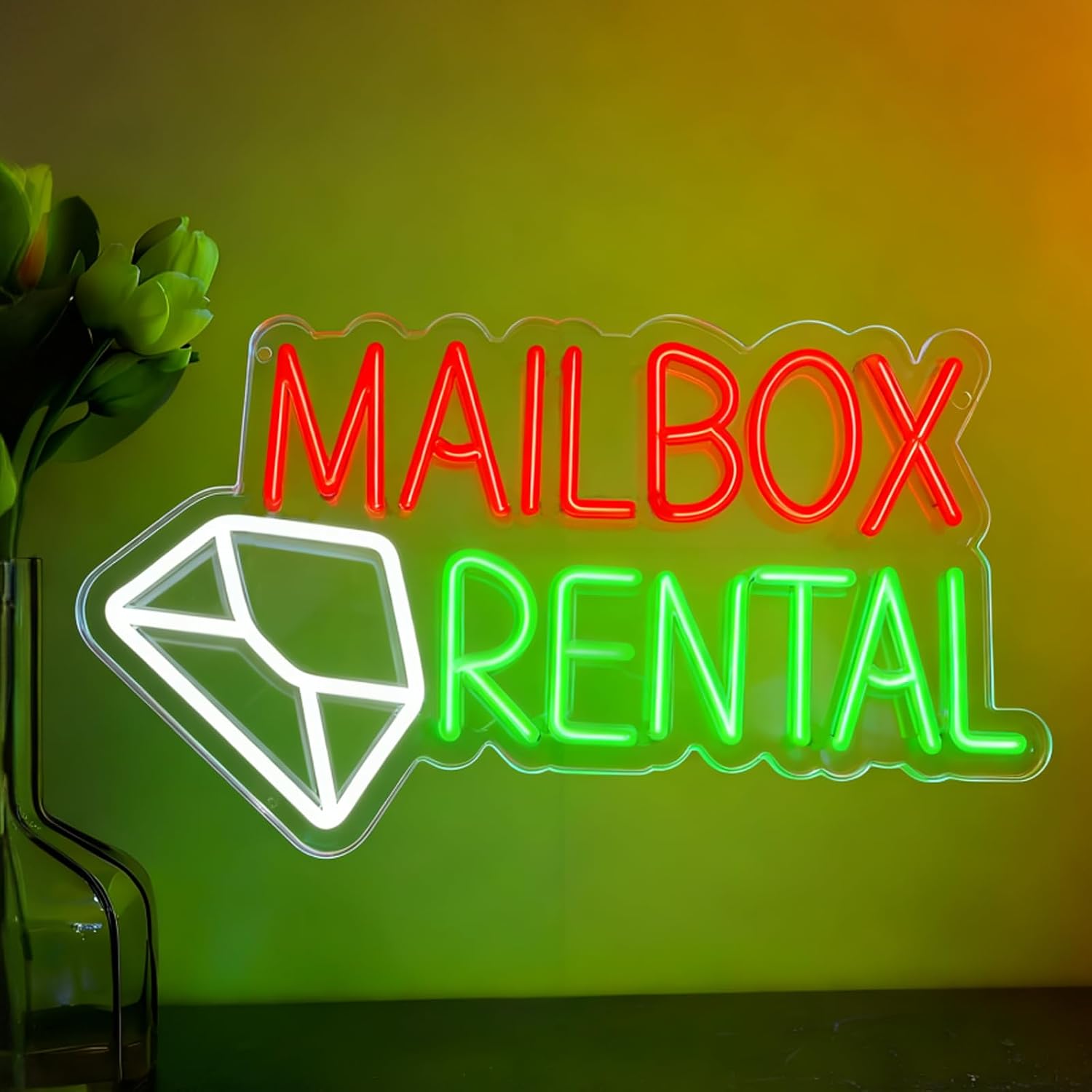 Mailbox Rental LED Neon Sign U - Outdoor Lighting Rental recension och pris