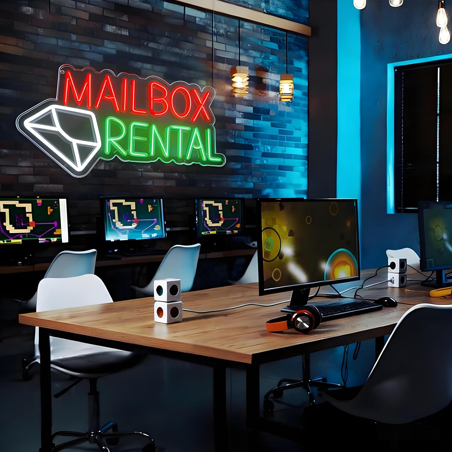 Mailbox Rental LED Neon Sign U - Outdoor Lighting Rental recension och pris