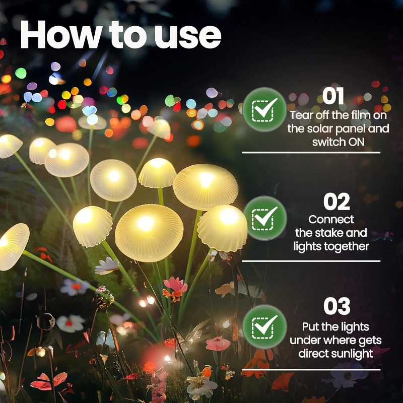 6LEDS Solar Mushroom Ambient L - Outdoor Lighting Jellyfish recension och pris