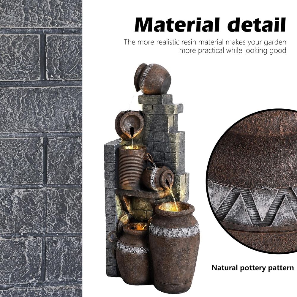 6-Tier Outdoor Indoor Resin Fl - Outdoor Lighting Deck recension och pris