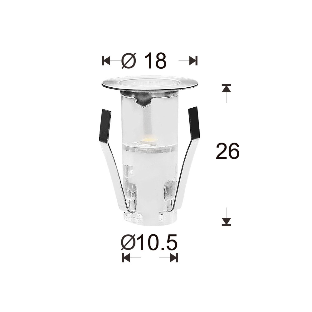 10PCS LED Mini Deck Light IP67 - Ground Light Recessed recension och pris