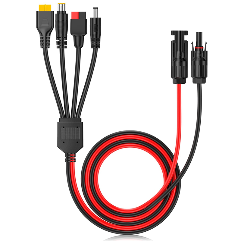A01F-4-In-1 Solar Panel Connec - Outdoor Lighting Extension Cable recension och pris