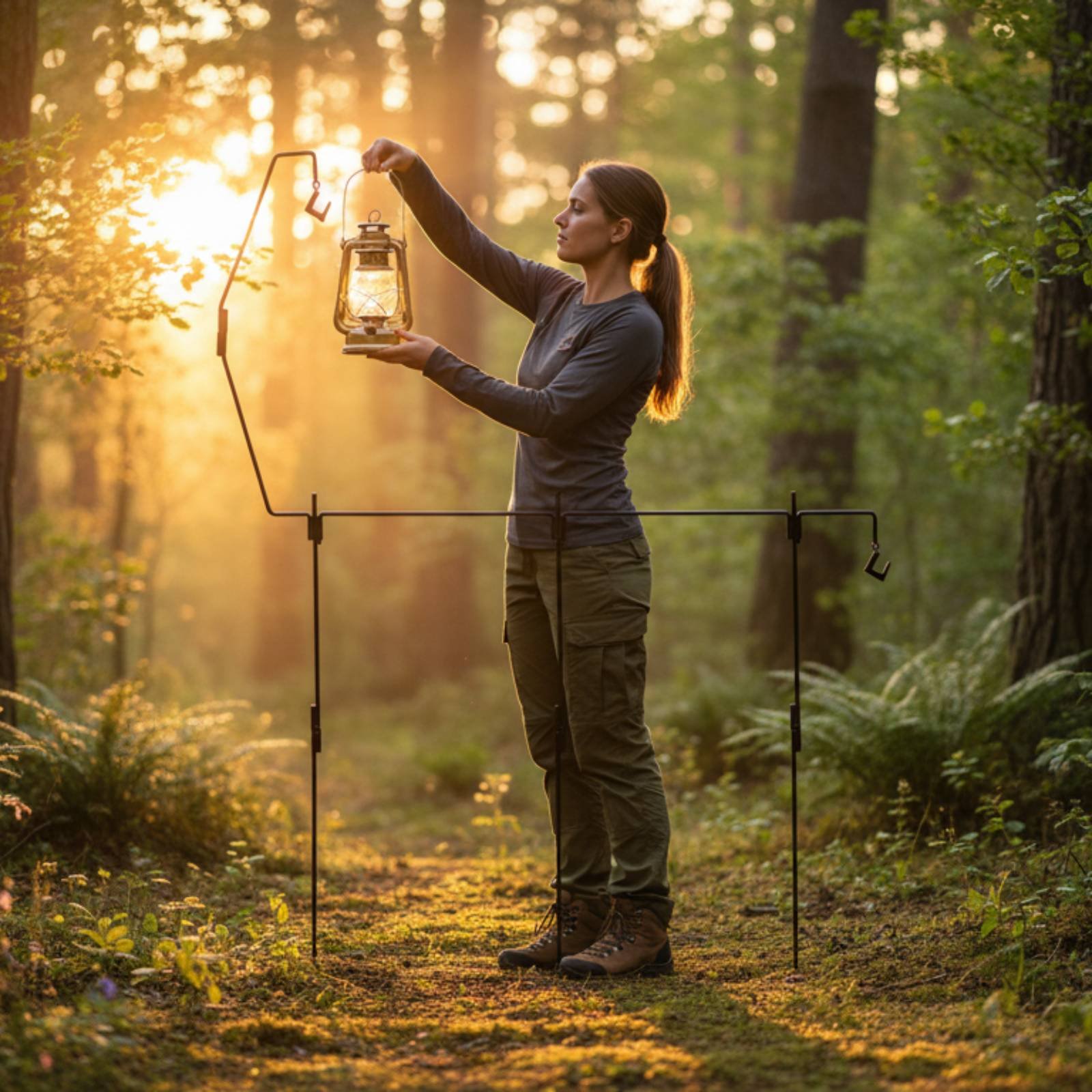 Camping Lantern Stand Easy to  - Hanging Outdoor Lighting recension och pris