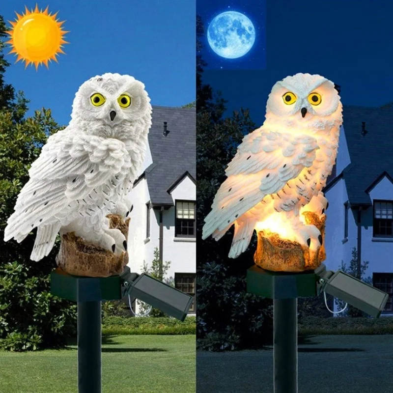 Solar Owl Statue Garden Light  - Outdoor Lighting Construction recension och pris