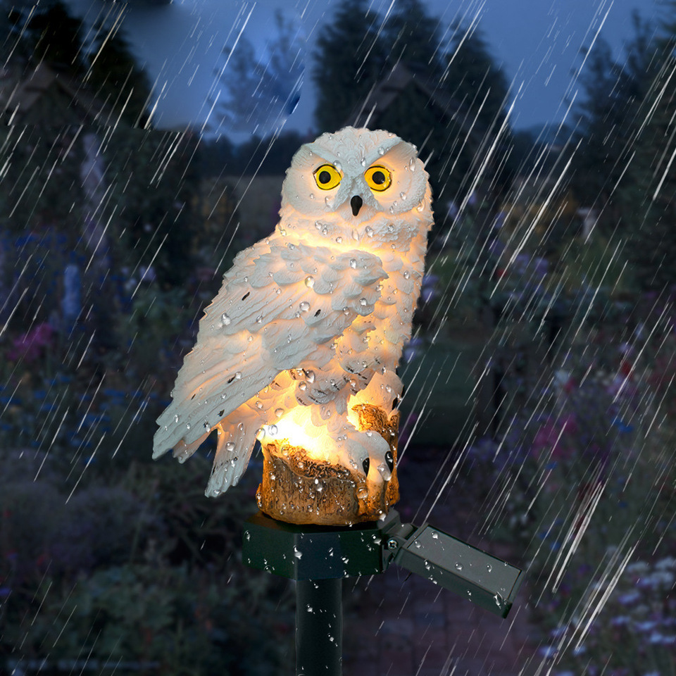 Solar Owl Statue Garden Light  - Outdoor Lighting Construction recension och pris