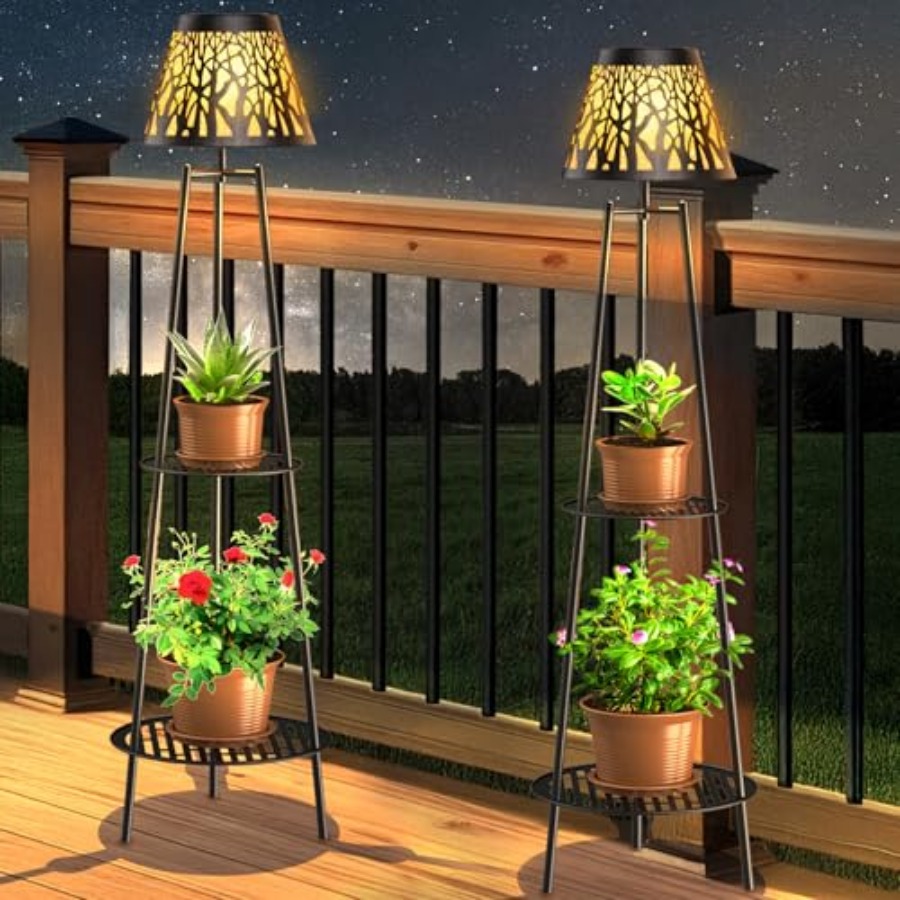 2 Pack Outdoor Solar Floor Lam - Outdoor Lighting Lamp recension och pris
