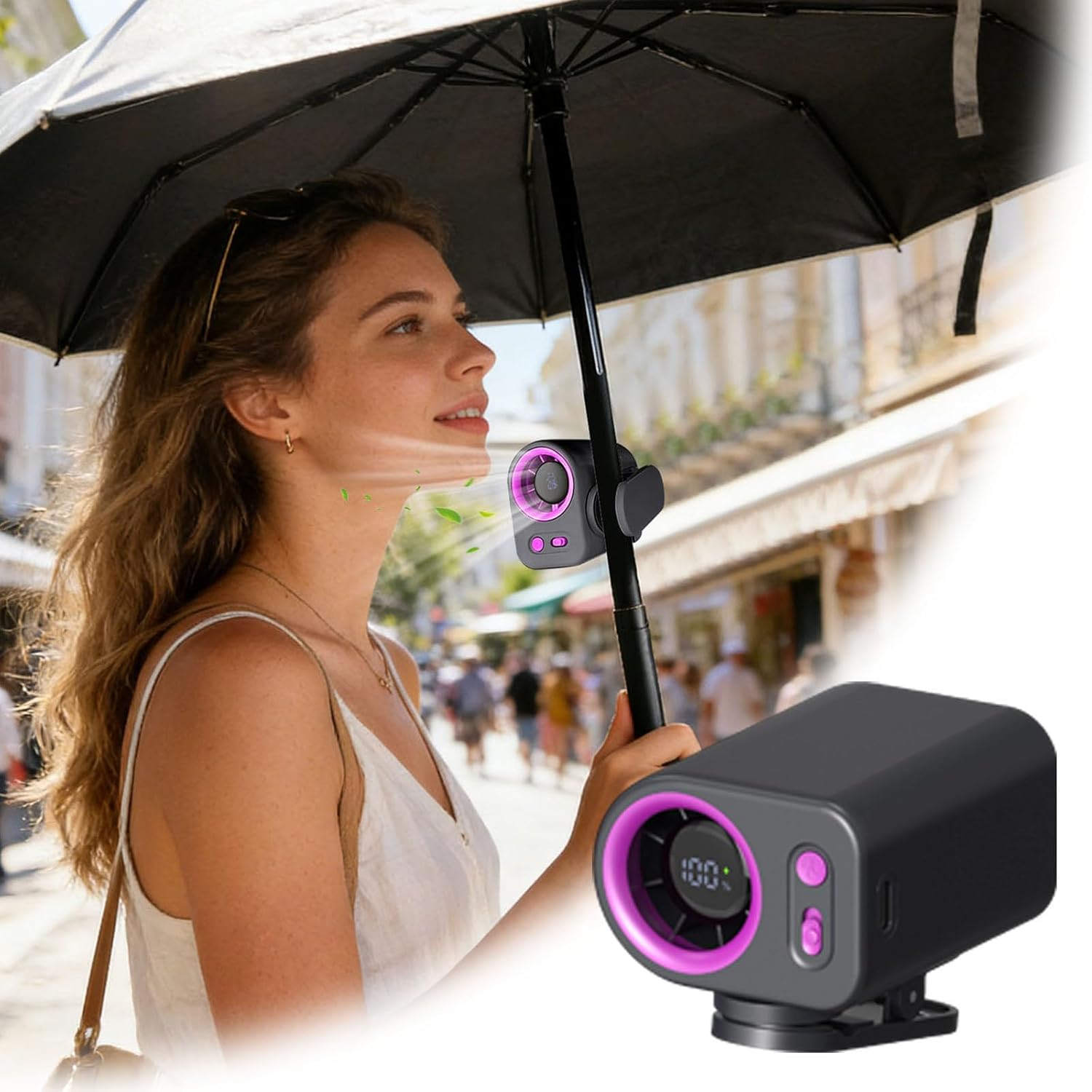 Waist Clip Fan & Umbrella Clip - Umbrella Led Clip recension och pris