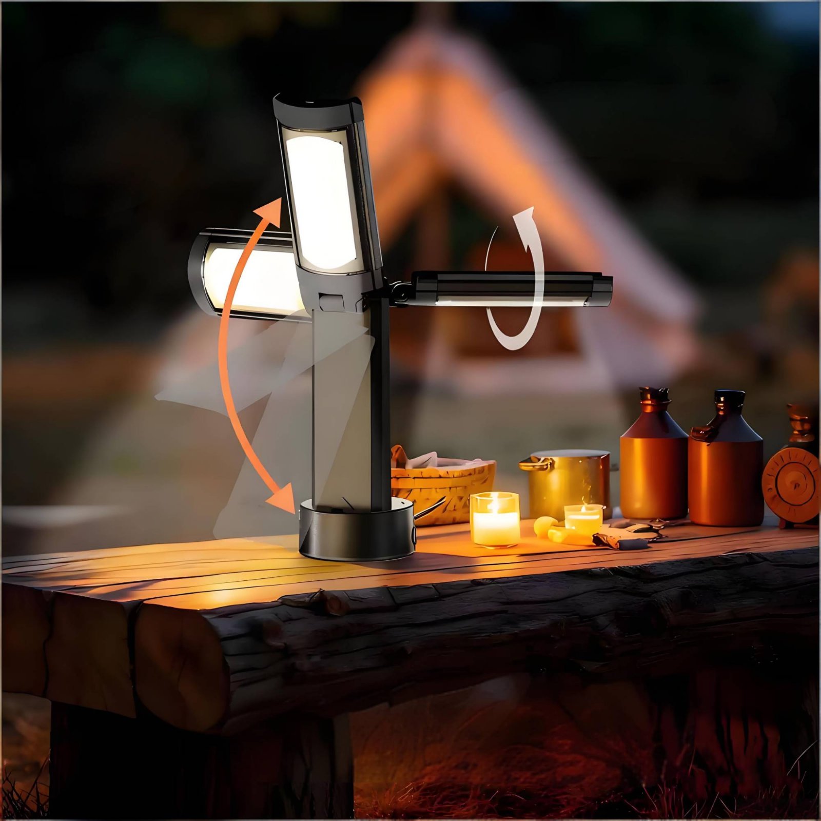 Telescopic Tent Lamp Adjustabl - Outdoor Lighting Lamp recension och pris