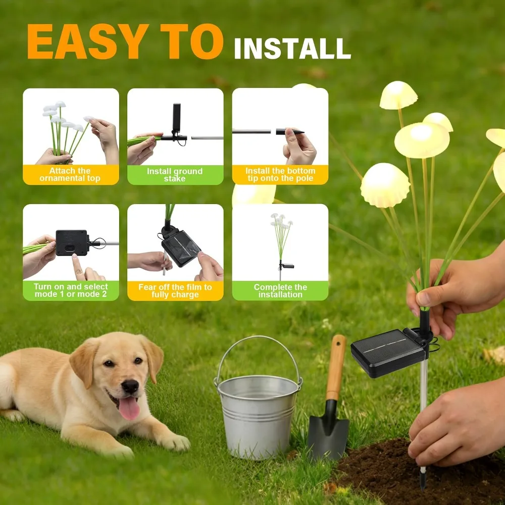 Solar Garden Lights Outdoor Je - Outdoor Lighting Jellyfish recension och pris