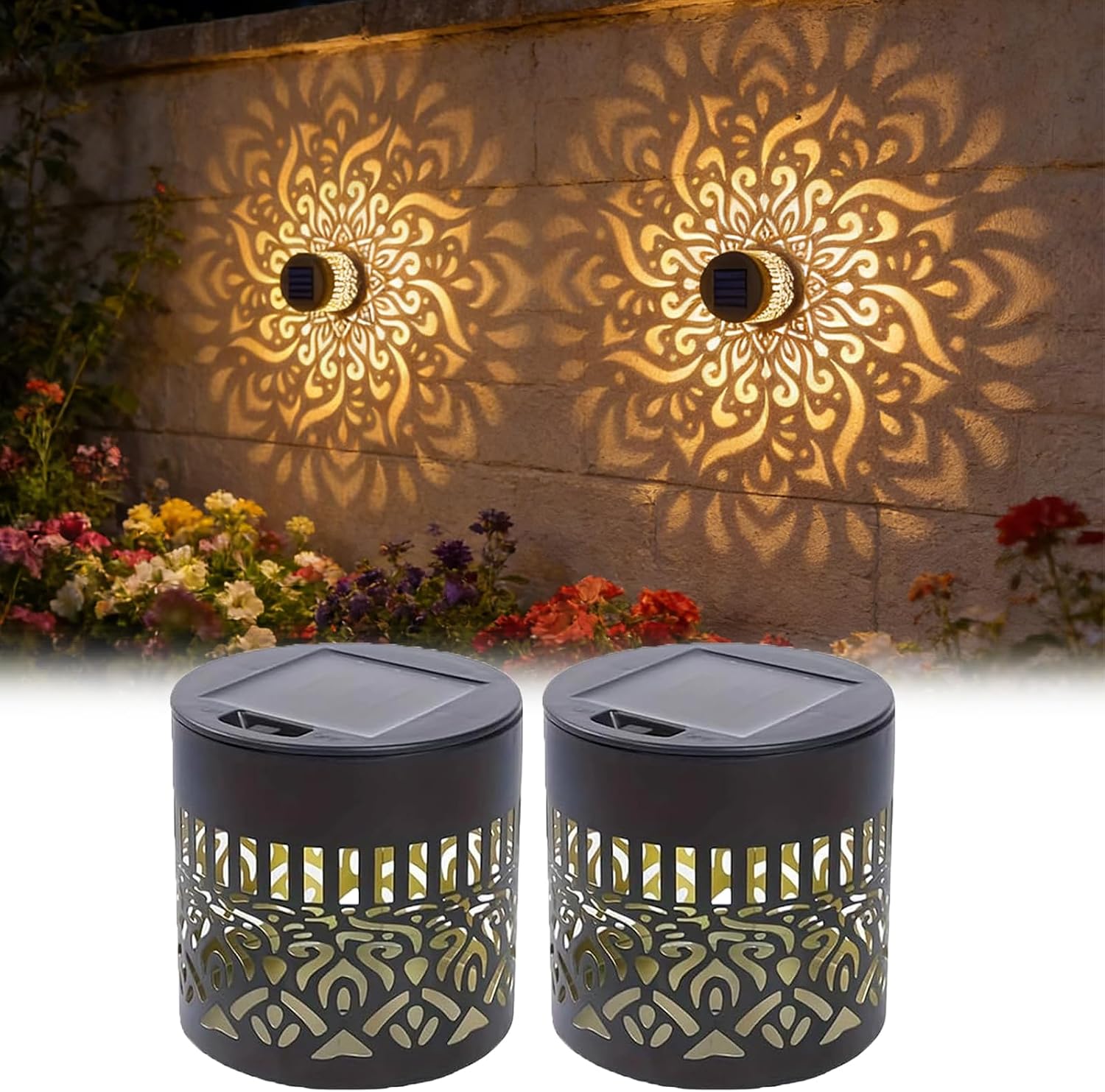 2-Pack Solar Garden Lights IP6 - Outdoor Lighting Deck recension och pris