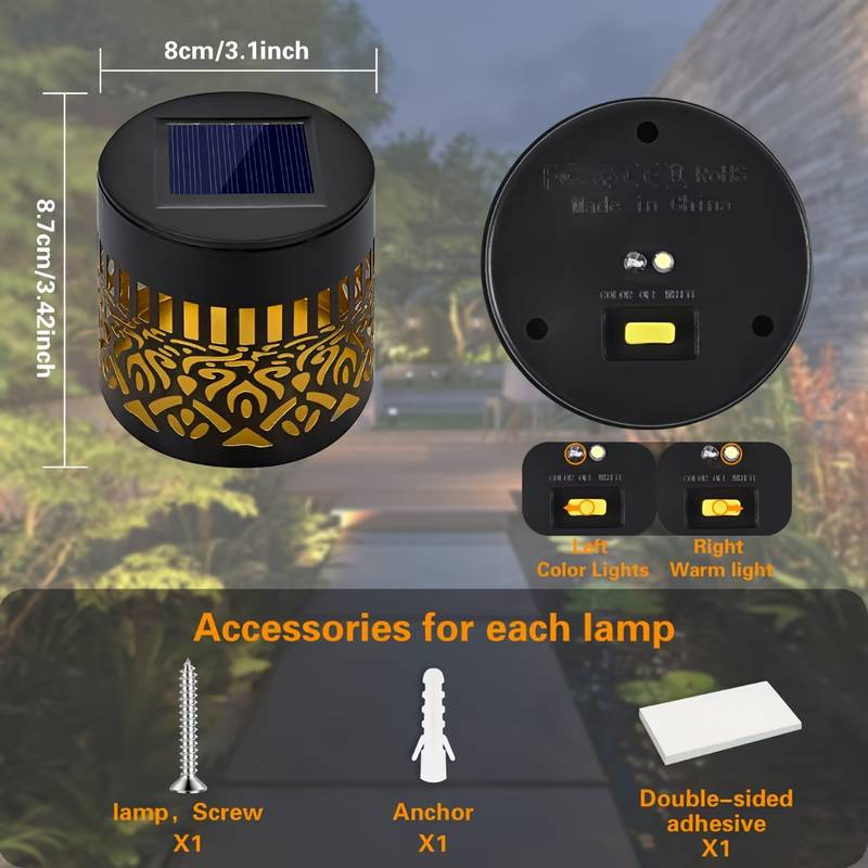 2-Pack Solar Garden Lights IP6 - Outdoor Lighting Deck recension och pris