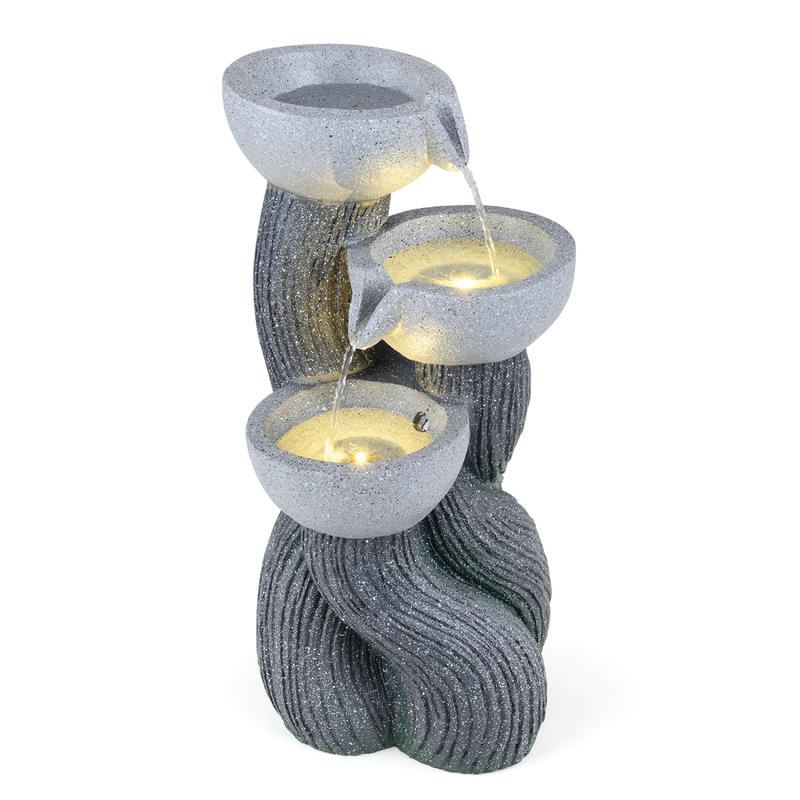 3-Tier Outdoor Water Fountain  - Outdoor Lighting Deck recension och pris