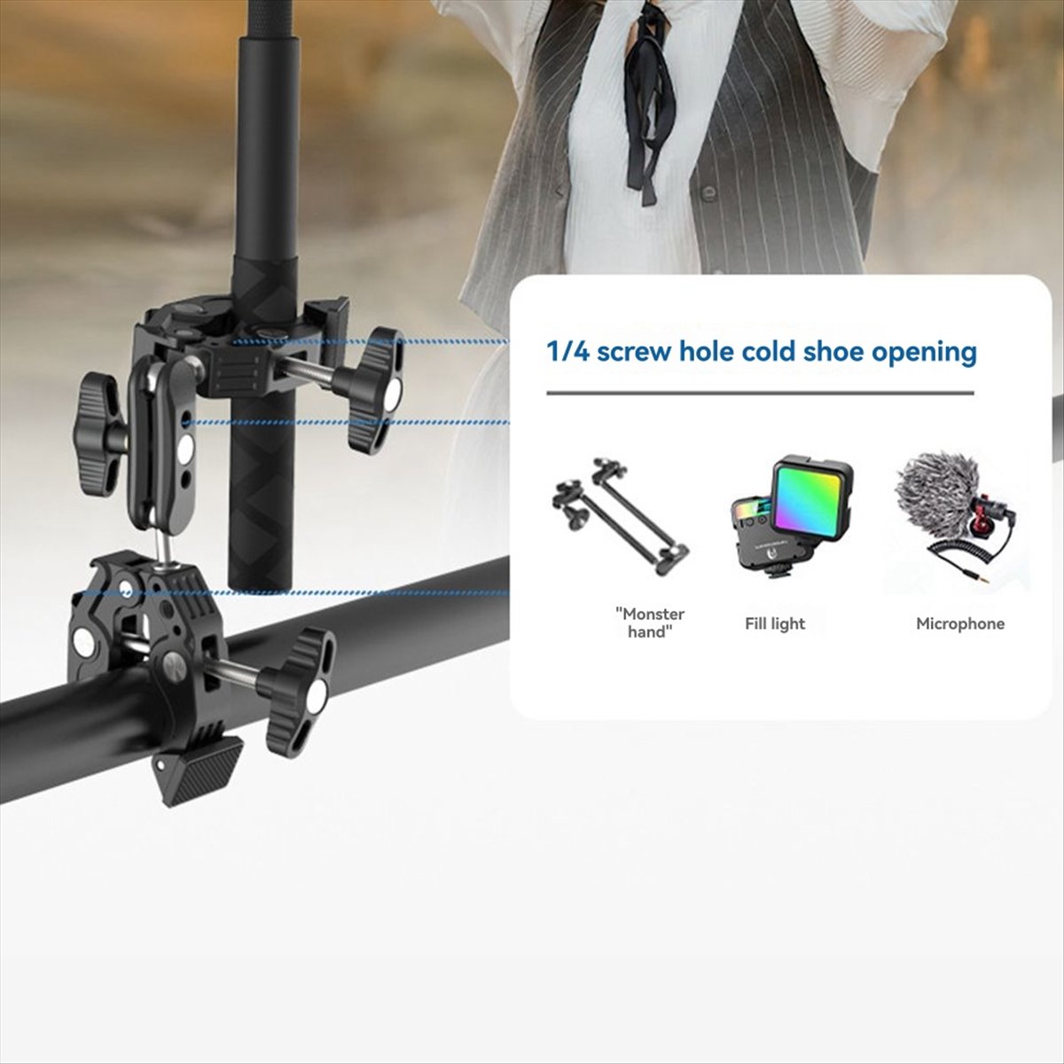 DT77 Super Clamp Articulating  - Umbrella Led Clip recension och pris