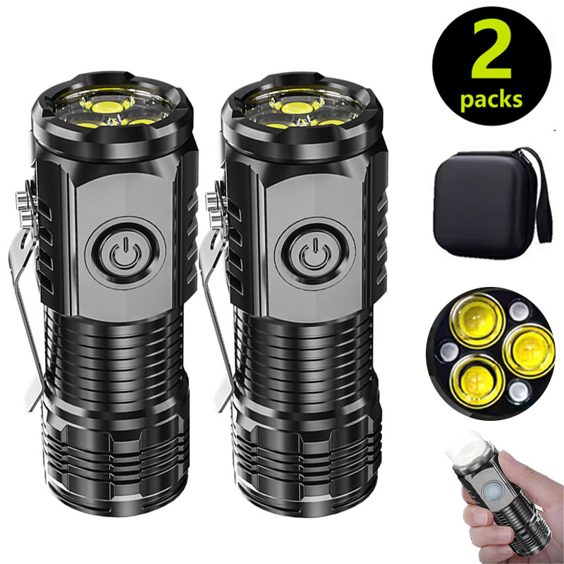Mini 3LED Flashlight With Pen  - Outdoor Lighting Construction recension och pris