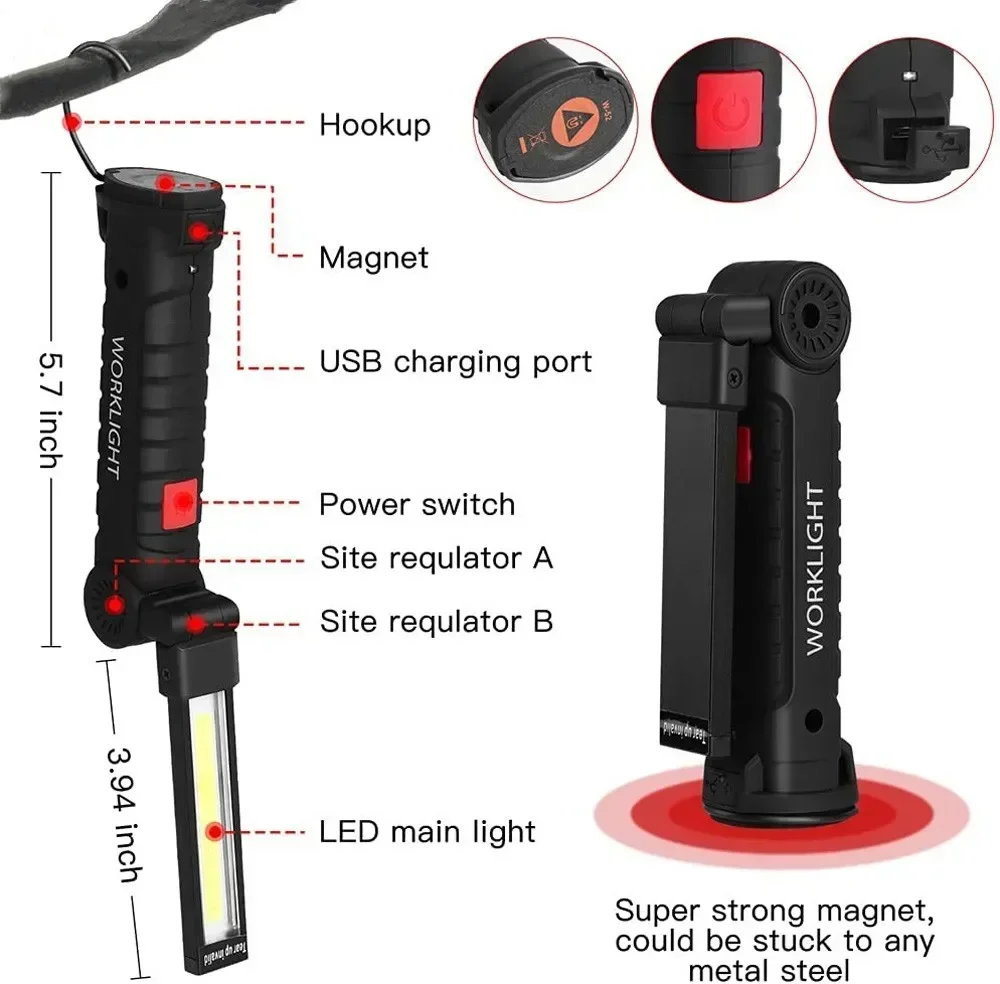 LED COB Flashlight USB Recharg - Outdoor Lighting B&Q recension och pris