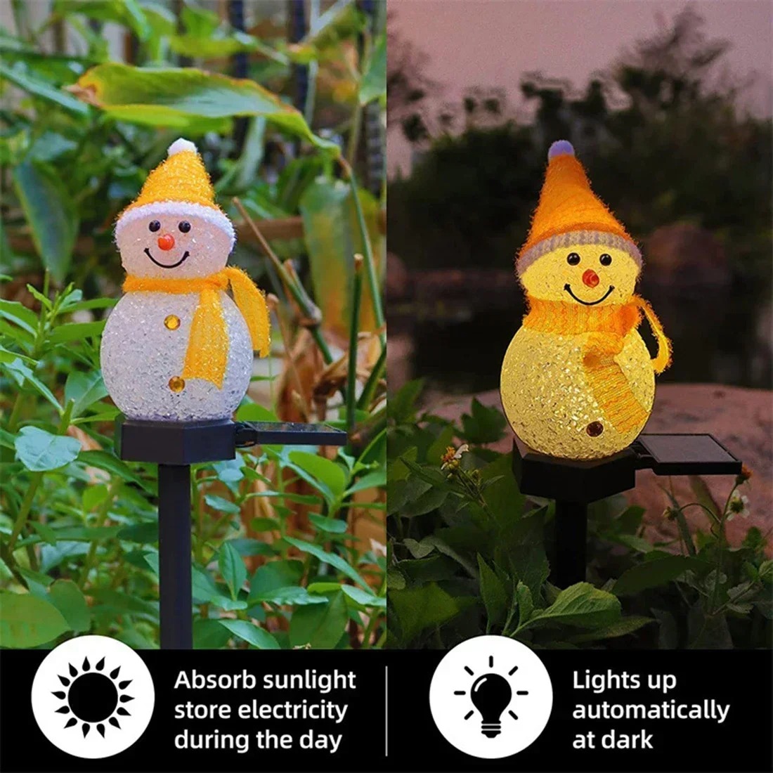 Christmas Snowman Solar Garden - Outdoor Lighting Yard Decoration recension och pris