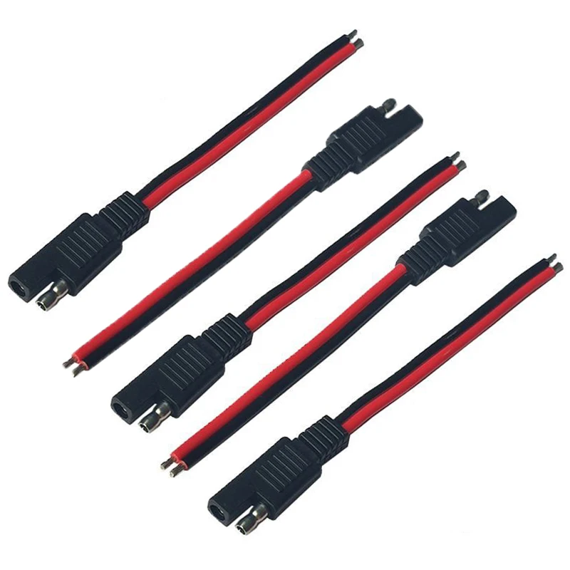 5PCS 15CM SAE 2 Pin Quick Conn - Outdoor Lighting Extension Cable recension och pris
